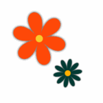 Stickers flowers vintage
